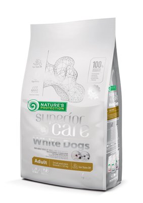Nature’s Protection SC White Dogs Adult Small&Mini Breeds - корм ягненка для собак малых пород с белой шерстью 4 кг