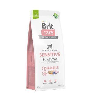 Brit Care Dog Sustainable Sensitive Insect & Fish - Сухий корм для собак з чутливим травленням (комахи та риба) 12 кг