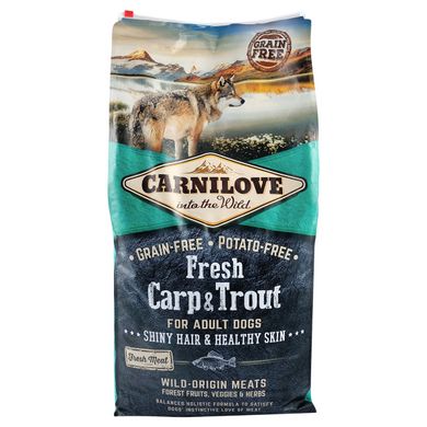 Carnilove Fresh Carp & Trout cухий корм для дорослих собак всіх порід 12 кг (короп та форель)