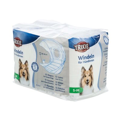 Подгузники для собак (девочек) Trixie 28-40 см S-M 12 шт.