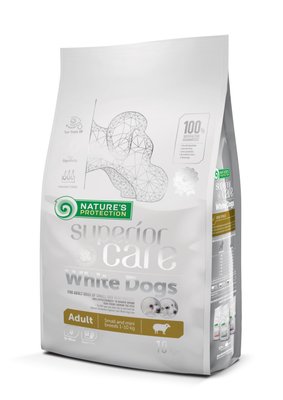 Nature’s Protection SC White Dogs Adult Small&Mini Breeds - корм ягненка для собак малых пород с белой шерстью 10 кг