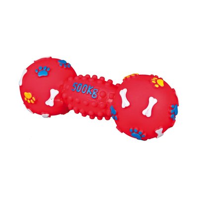 Игрушка для собак Trixie Гантель с пищалкой 19 см (винил, цвета в ассортименте)
