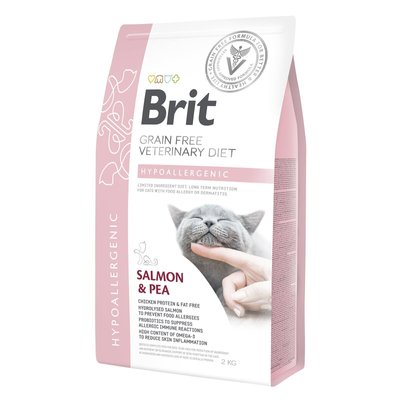 Brit GF Veterinary Diet Hypoallergenic - Сухой корм для кошек, при пищевой аллергии 2 кг (лосось)