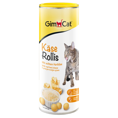 GimCat Kase-Rollis (Сырные шарики) витамины общеукрепляющие для кошек с сыром, 850 табл.