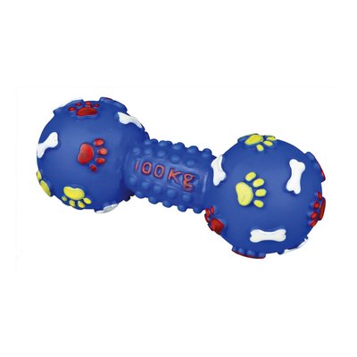 Игрушка для собак Trixie Гантель с пищалкой 15 см (винил, цвета в ассортименте)