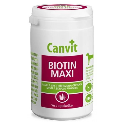 Canvit Biotin Maxi for Dogs Вітамінна добавка для відновлення шерсті під час линьки у собак, 500 г