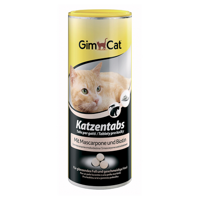 GimCat Katzentabs Mascarpone & Biotion вітаміни для кішок з маскарпоне і біотініном для шкіри і шерсті, 710 таб.