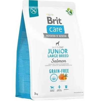 Brit Care Dog Grain-free Junior Large Breed - Сухой корм для молодых собак крупных пород беззерновой 3 кг (лосось)