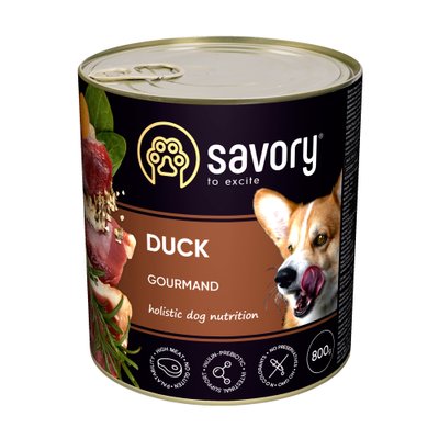 Savory корм для дорослих собак 800г (качка)