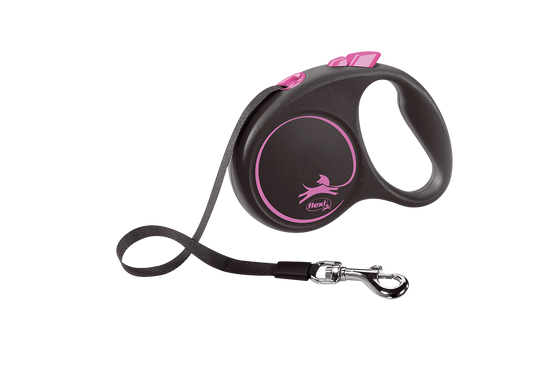 Flexi Повідець-рулетка Design стрічка S (5 м; до 15 кг) рожевий
