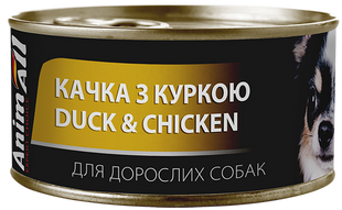 AnimAll Dog Duck and Chicken - консерва для собак з качкою та куркою 85 г