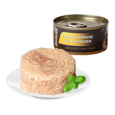 AnimAll Dog Duck and Chicken - консерва для собак з качкою та куркою 85 г