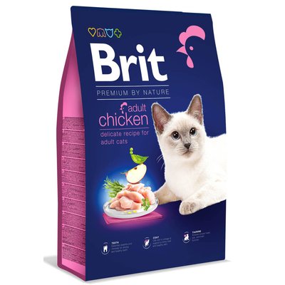 Brit Premium by Nature Cat Adult Chicken корм для котів 8кг (курка)