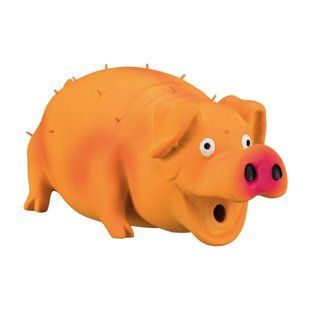 Игрушка для собак Trixie Свинка со щетиной, с пищалкой 21 см (латекс, цвета в ассортименте)