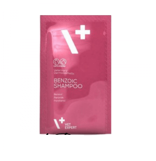 VetExpert Benzoic Shampoo - антисеборейный, антибактеріальный шампунь для собак и кошек 15 мл