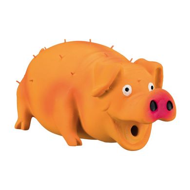 Игрушка для собак Trixie Свинка со щетиной, с пищалкой 21 см (латекс, цвета в ассортименте)