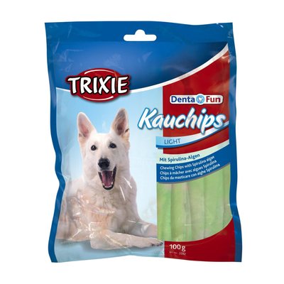 Ласощі для собак Trixie Пластинки для чищення зубів з спіруліна Denta Fun 100 г