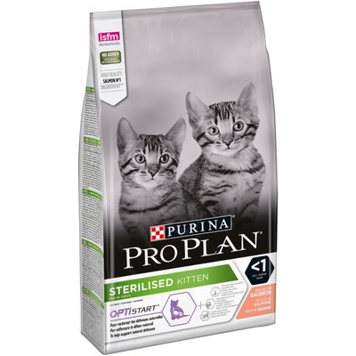 ProPlan Cat Sterilised Kitten - Сухой корм для стерилизованных и кастрированных котят с лососем 1,5 кг