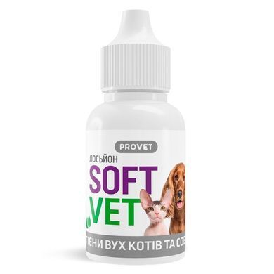 Лосьон PROVET SoftVet для гигиены ушей кошек и собак 15 мл
