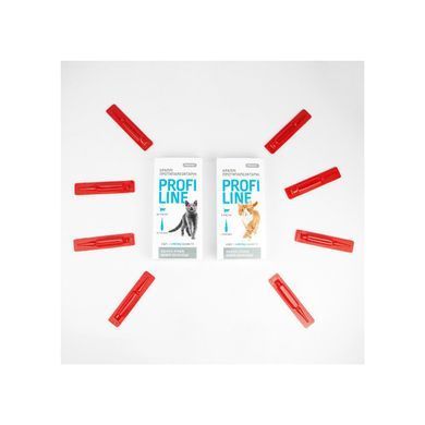 Краплі PROVET Profiline для котів до 4 кг інсектоакарицид 4 піпетки, піпетка