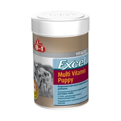 8in1 Excel «Multi Vitamin Puppy» Вітаміни для цуценят і молодих собак (Мультивітамін) 100 таблеток