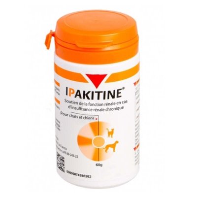 Іпакітіне (Ipakitine) Добавка для котів і собак із захворюваннями нирок і сечостатевої системи,  60 г - Vetoquinol
