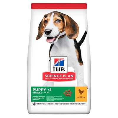 HILL'S SP Puppy Medium Хіллс Сухий Корм для Цуценят середніх порід з Куркою - 2,5 кг