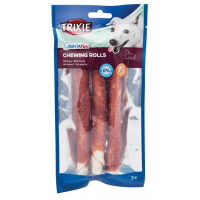 Ласощі для собак Trixie Паличка для чищення зубів Denta Fun 28 см, 250 г (качка)