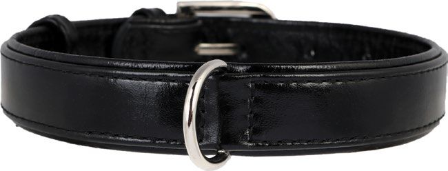 Collar brilliance ошейник кожаный для собак, черный, обхват 27-36 см