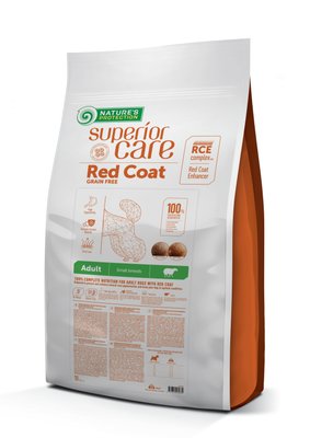 Nature’s Protection SC Red Coat Grain Free Adult Small Breeds with Lamb - беззерновой корм для взрослых собак с рыжим окрасом шерсти, для малых пород 10 кг