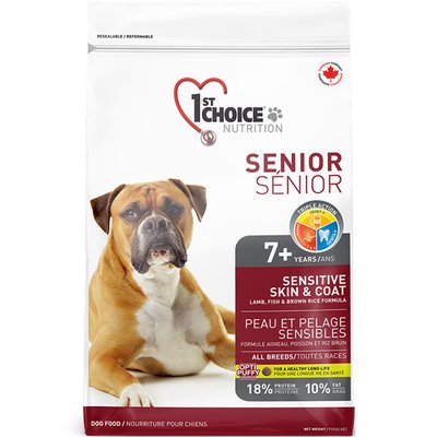 1st Choice Senior Sensitive Skin & Coat Lamb & Fish ФЕСТ ЧОЙС СЕНЬОР ягня РИБА сухий супер преміум корм для літніх або малоактивних собак, 2.72 кг