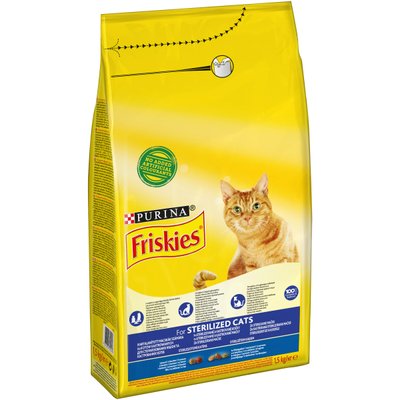Friskies Sterilized - Сухой корм для кастрированных котов и стерилизованных кошек 1,5 кг