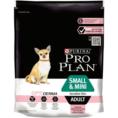 ProPlan Dog Small & Mini Sensitive Skin - Сухой корм для собак мелких пород склонных к аллергии, с лососем 7 кг