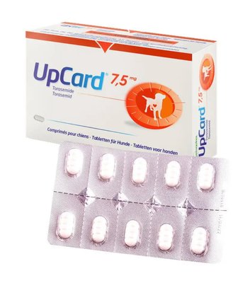 АпКард (UpCard) 7,5 мг Діуретик для собак, 10 таб - Vetoquinol