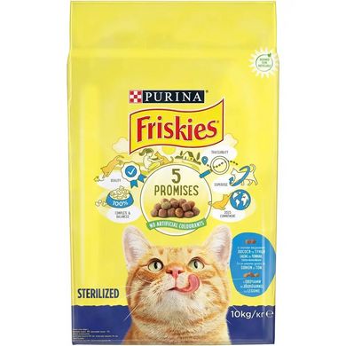 Friskies Sterilized - Сухой корм для кастрированных котов и стерилизованных кошек 10 кг