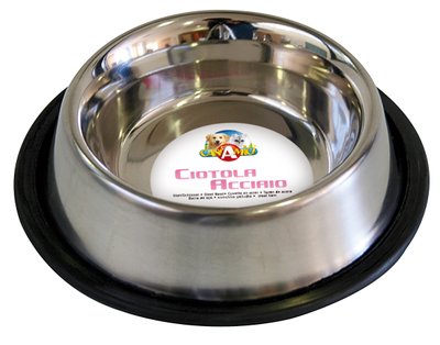 Миска для собак CROCI металлическая на резиновом канте 240 мл
