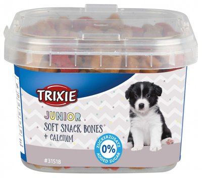 Ласощі для цуценят Trixie Junior Soft Snack Bones з кальцієм, 140 г (курка і ягня)