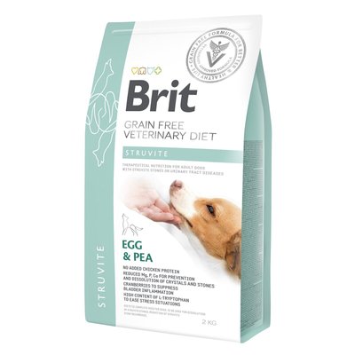 Brit GF Veterinary Diet Struvite - Сухий корм для собак, при захворюваннях сечовивідних шляхів 2 кг (яйце)