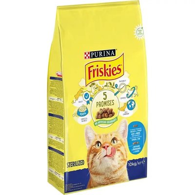 Friskies Sterilized - Сухий корм для кастрованих котів і стерилізованих кішок 10 кг
