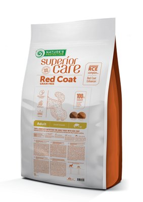 Nature’s Protection SC Red Coat Grain Free Adult Small Breeds with Salmon - беззерновой корм для взрослых собак с рыжим окрасом шерсти, для малых пород 10 кг
