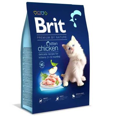 Brit Premium by Nature Cat Kitten корм для котят 1,5кг (курица)