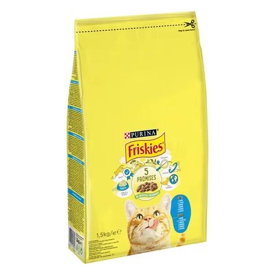 Friskies - Сухой корм для кошек с лососем и овощами 1,5 кг