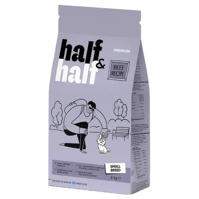 Half&Half Small Breed - Сухой корм для собак для малых пород 2 кг (говядина)