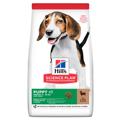 HILL'S SP Puppy Medium Хіллс Сухий Корм для Цуценят середніх порід з Ягням і Рисом - 2,5 кг