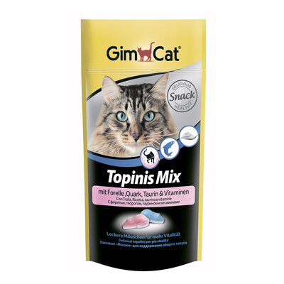 GimCat Topinis Mix Витамины в виде мышек для кошек с таурином, 33 шт.
