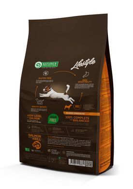 Nature's Protection Lifestyle Grain Free Salmon with Krill Junior All Breeds - беззерновий корм з лососем та крілем для цуценят всіх порід 1,5 кг