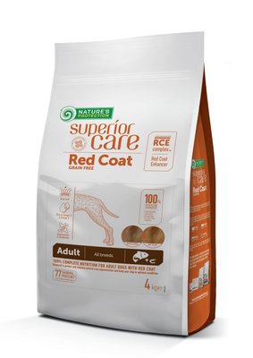 Nature’s Protection SC Red Coat Grain Free Adult All Breeds with Salmon - беззерновий корм для дорослих собак всіх порід з рудим забарвленням шерсті 4 кг