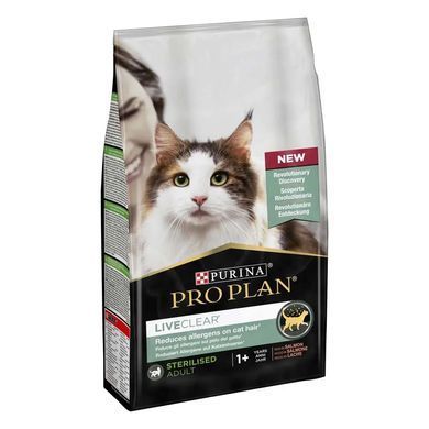 ProPlan LiveClear Sterilised - Сухий корм для стерилізованих котів з лососем 1,4 кг