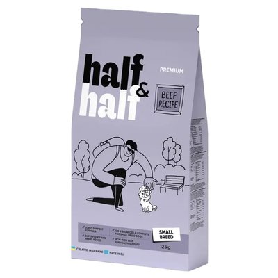 Half&Half Small Breed - Сухой корм для собак для малых пород 12 кг (говядина)