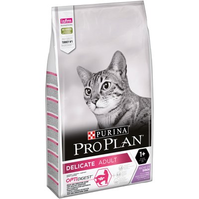 ProPlan Cat Delicate Adult - Сухой корм для кошек с чувствительным пищеварением, с индейкой 1,5 кг